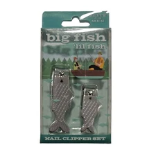  Big Fish & Lil Fish Nail Clipper Set -Elite For Men Stainless Steel New 