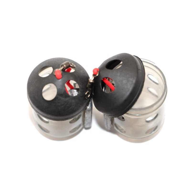 Alimentadores de jaula de 1,2,3,5 piezas Alimentadores de gusano 30 g Alimentador de natación Alimentador de carpas grueso Pesca Foto 4 de 4