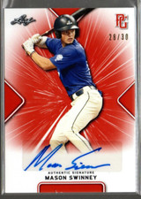 2021 Leaf Perfect Game Showcase Orange #BAMS1 Mason Swinney Auto /30
