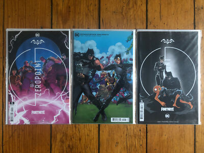 Batman/Fortnite Zero Point #5A,B,C Complete Cover Bundle Sealed w/ Codes NEW NM+