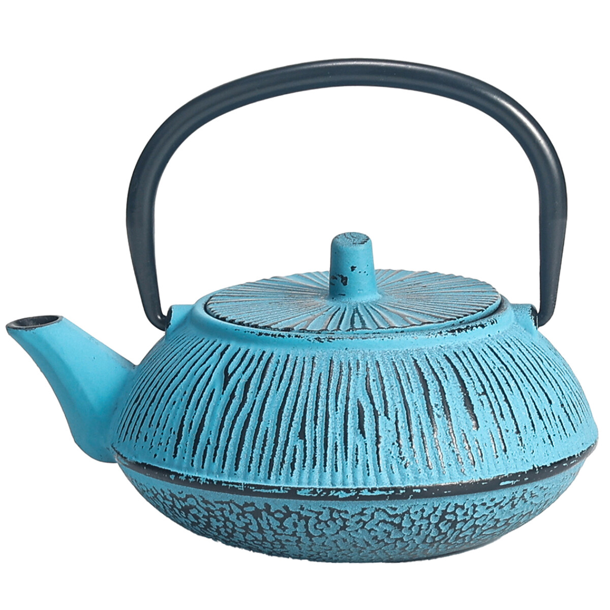 Théière japonaise en fonte bleue 0,35L pour dégustation de thé noir