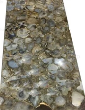 Gray Agate Table – Stylish and Modern Resin River Effect Design