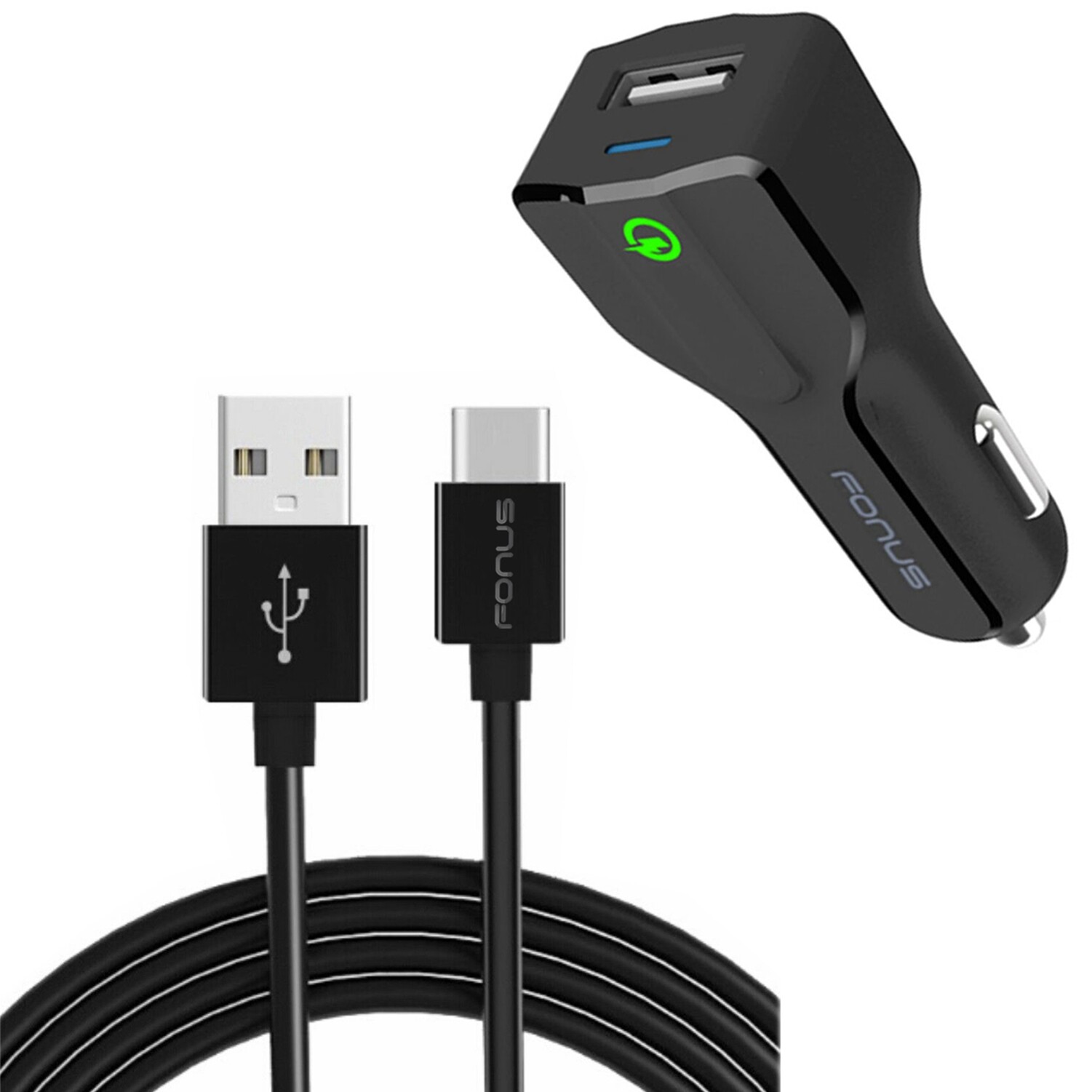 Cable de 6 ft cargador rápido de coche de 18 W para Samsung Galaxy Z FOLD/Z FLIP/5/4/3-image