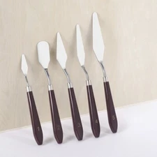 5PCS/Set Oil Painting Ink Knives Palette Scraper Spatula Set Stainless Steel
