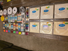 Large Vintage Sewing lot Cross Stitch Fabric,...