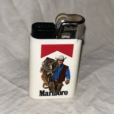 Marlboro Cigarettes Marlboro Man Disposable Lighter Cowboy Carrying A Saddle A2