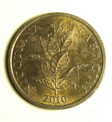 🔴CROATIA 10 Lipa 2010 aUNC Tobacco plant Latin text on back🔴