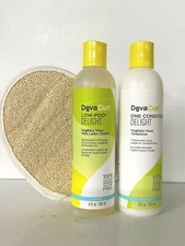 DEVA CURL LOW POO DELIGHT & ONE CONDITIONER DELIGHT 8 FL OZ DUO LOOFAH