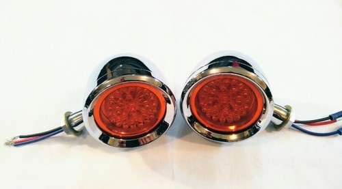 Tail light/Marker lights 3" Universal Chrome Custom HotRod Chevy,Ford,Dodge - Picture 2 of 9