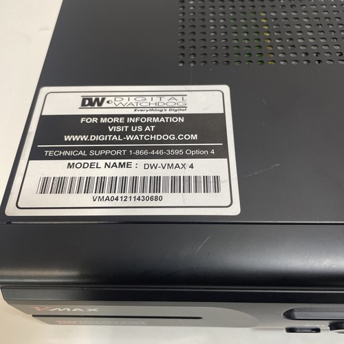 Digital Watchdog DW-VMAX 4 DVR, 500 GB - Powers On *Untested* - Picture 2 of 4
