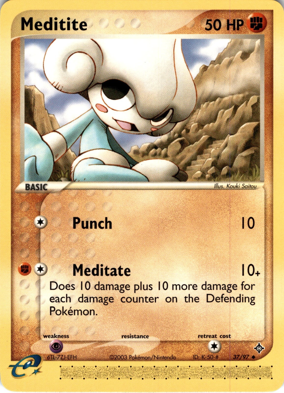 English Pokemon TCG 2003 EX dragon nm-m 37 /100 Meditite