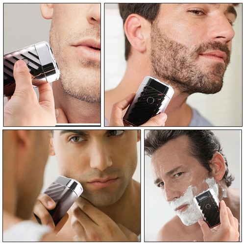 Mini Electric Shaver Best for Men Beard Trimmer Shaver Portable Dual-Head NEW - Picture 4 of 16