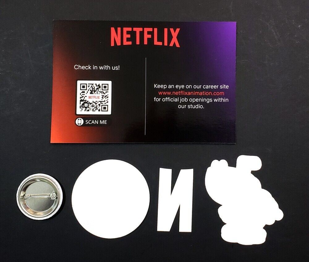 The Cuphead Show Promo Postcard Sticker Button Netflix Animation