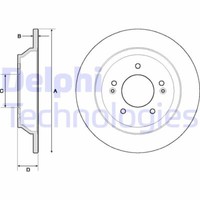 2X Delphi BG4708C Bremsscheibe FüR KIA