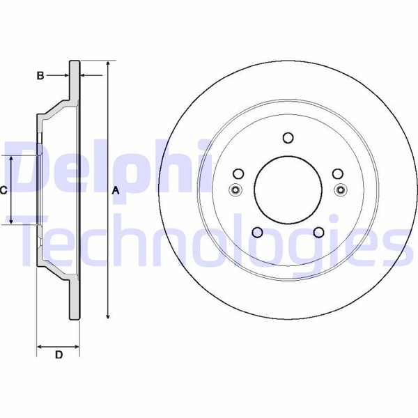 2X Delphi BG4708C Bremsscheibe FüR KIA-image