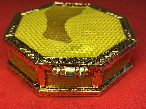 Faberge Lime Green Guilloche Enamel Jewelry Casket Box - Picture 6 of 11