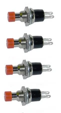 4 Pack SPST Normally Open Momentary Push Button Switch Red 25019 SW