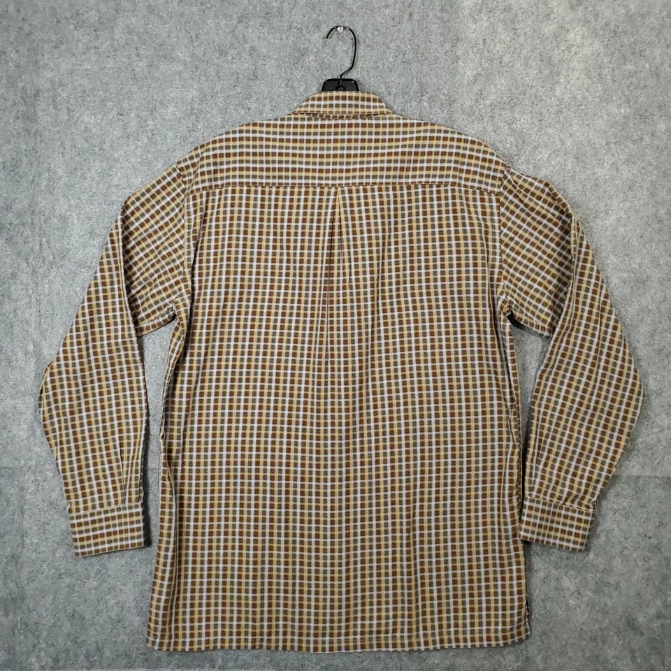 Camisa Zanella L Salvia Marfil Cuadros Abotonada Manga Larga Hecha en Italia Geométrica Foto 2 de 4