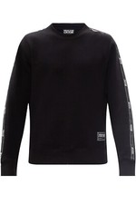 VERSACE JEANS COUTURE LOGO TAPE SWEATSHIRT-BLACK.