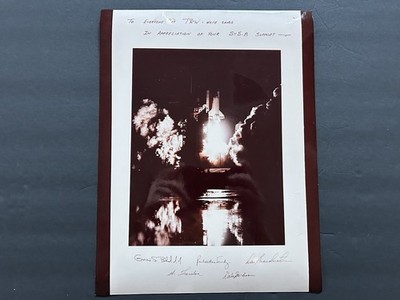1983 NASA TRW Space Shuttle Orbiter Challenger STS-8 Liftoff 11  x 14  Photo