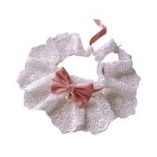 Cat Lace Bib Collar with Cute Bow for Birthday Theme Party Halloween Walking