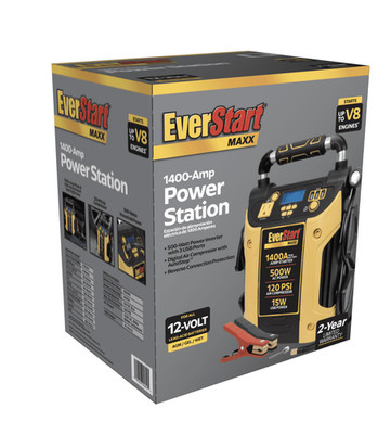 EverStart Maxx J5CPDE 1400 Peak Amps Jump Starter, 500W Inverter, 120 PSI