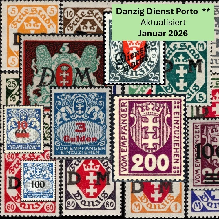 Danzig Briefmarken Porto Dienst Postfrisch D 1 - D 51,  P 1 - P 47,  **, Mint NH - Bild 1 von 1