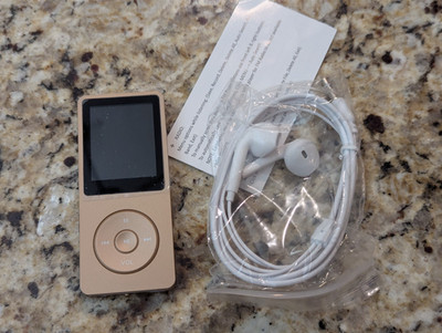 16GB MP3 Player, 70 Hours Playback Lossless Sound Music Player,  Gold