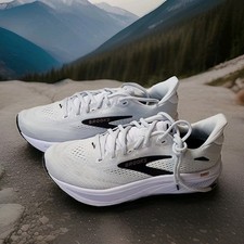 Brooks Ghost 18 Logo Accent Mesh Women's Sneakers White Black Rose Gold