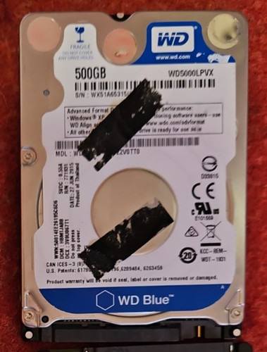 WD Blue 500GB 2,5" HDD SATA Laptop Festplatte WD5000LPVX getestet