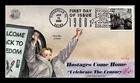 US COVER HOSTAGES COME HOME 1980S CELEBRATE CENTURY FDC PUGH HAND PAINTED