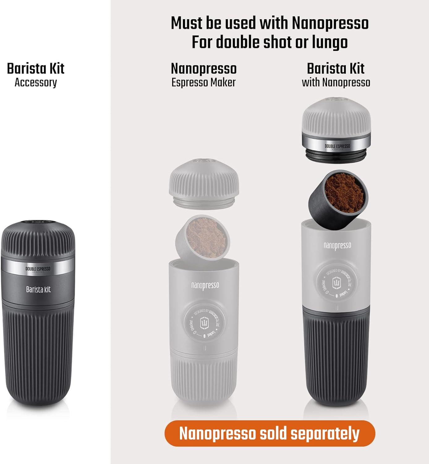Nanopresso Barista Kit - Portable Espresso Maker & Accessories Bundle
