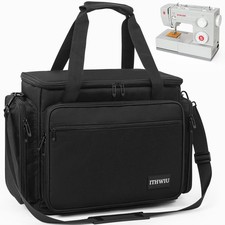 Sewing Machine Carrying Case with Multiple Storage Pockets for Black