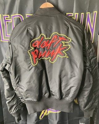 RARE Daft Punk HOMEWORK Alpha Industries Bomber Black Medium Jacket