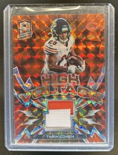 2020 Panini Spectra Tarik Cohen High Voltage Patch Neon Orange #/10 Bears