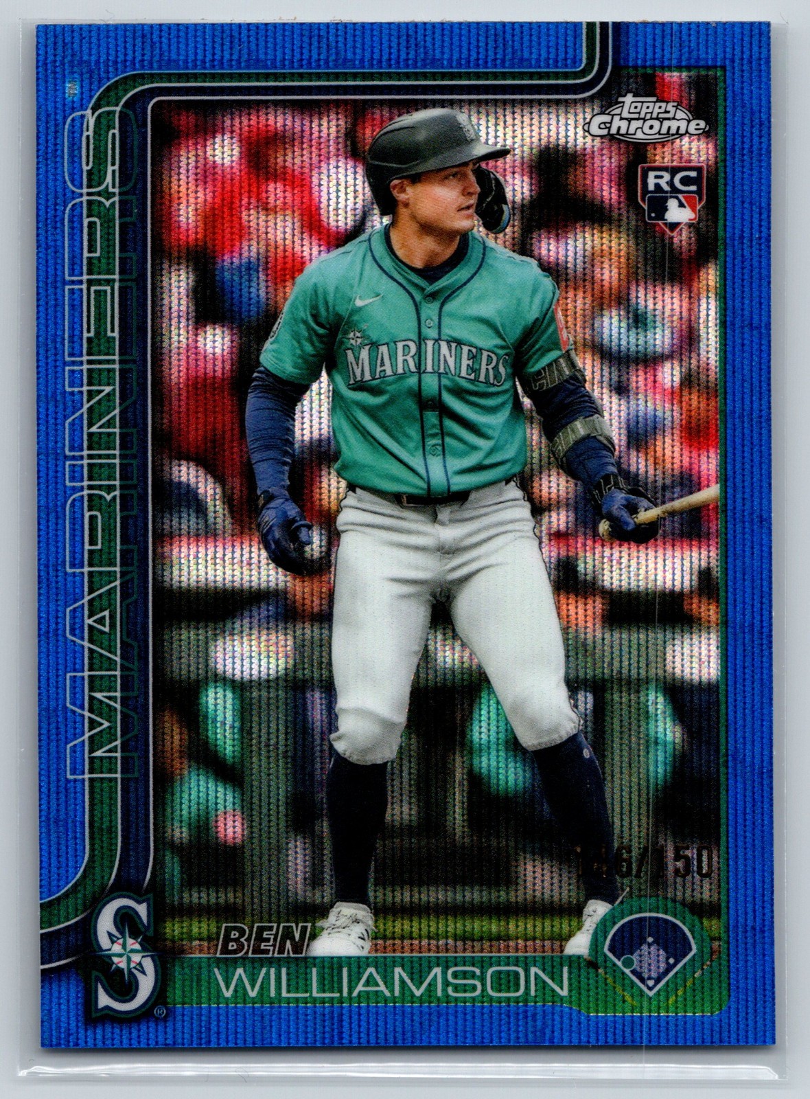 2025 Topps Chrome Update Series Ben Williamson #USC168 Blue Wave Refractor /150