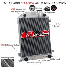 4 Rows Aluminum Radiator or 1932-1940 1939 Ford Flathead Flat Head Engines V8