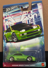 Hot Wheels Nissan 300 ZX Twin Turbo-90's Street Scene-green 