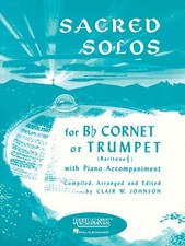 Sacred Solos for Bb Cornet or Trumpet Piano Classical Sheet Music Rubank Book