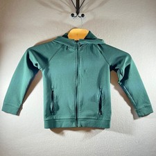 728  Gap GapFit Recycled Full Zip Hoodie Green Kids Size M 8 