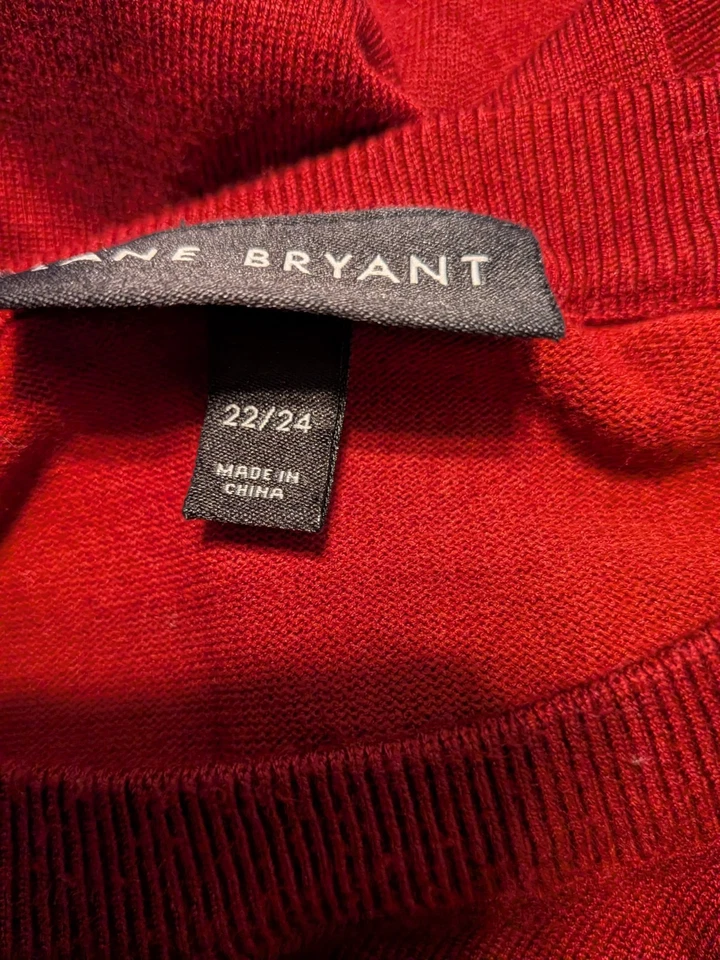 Conjunto Suéter Lane Bryant Rojo Tank Shell Talla 22/24 Foto 4 de 4