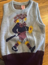 Vintage 80 s Girl town knit preppy schoolgirl sweater vest girl s sz 7-8