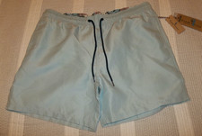 New 78.00 Men's XL Light Blue Lined Tailor Vintage Swim Trunks / Shorts NWT