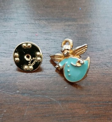 Angel Ballou Reg d Lapel Pin Gold Plated Vintage 3/4 In Enamel**MINT**