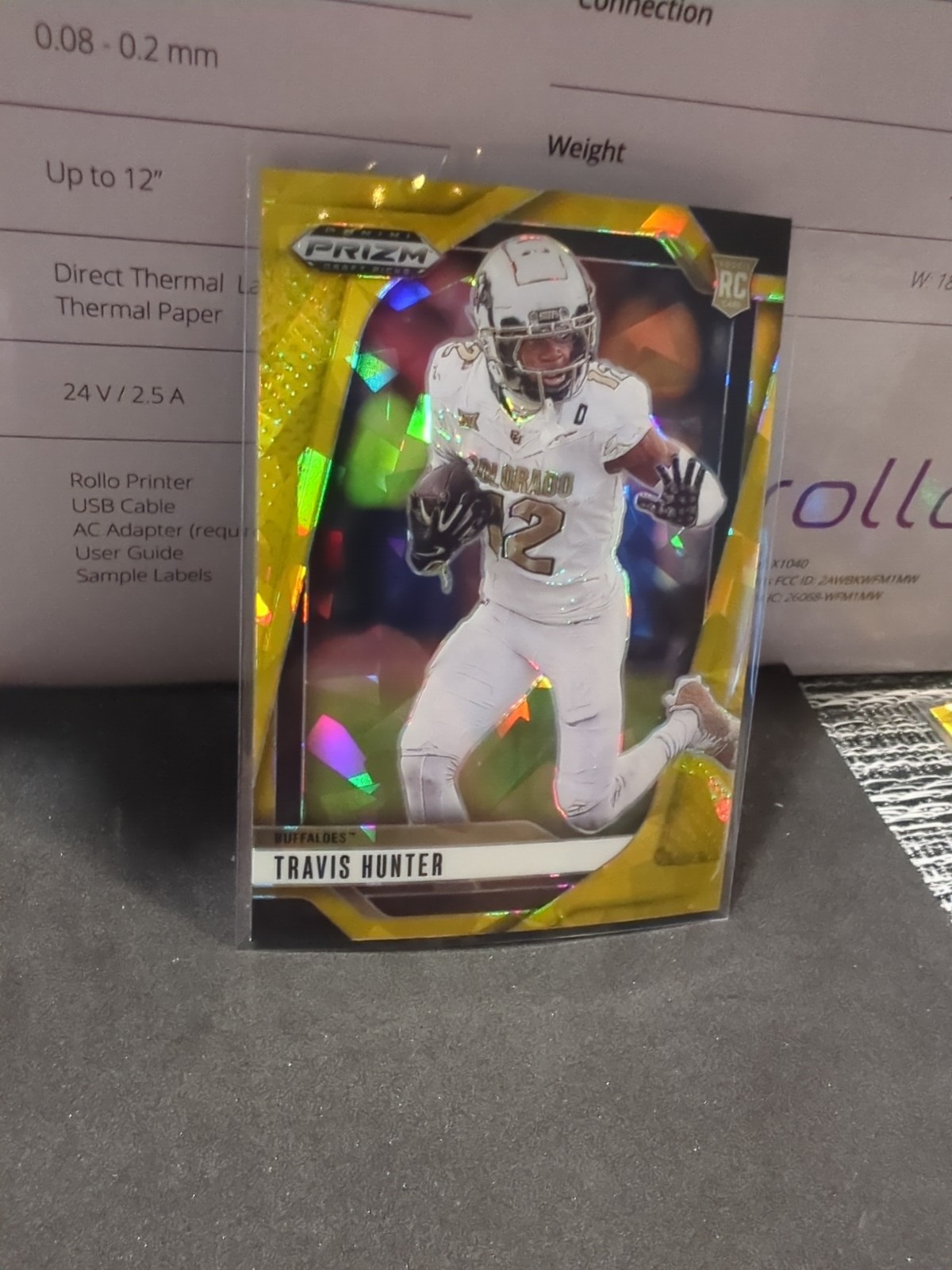 2025 Panini Prizm Draft Picks - Travis Hunter #21 Gold Ice Prizm (RC)