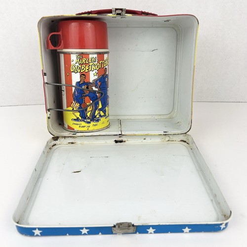 Vintage 1971 The Harlem Globetrotters Metal Lunch Box & Thermos - Picture 6 of 15