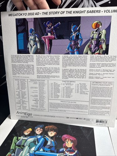 BubbleGum Crisis The Story If The Knight Sabers Complete Volume 1, 2, 3 & 4 LD - Picture 3 of 15