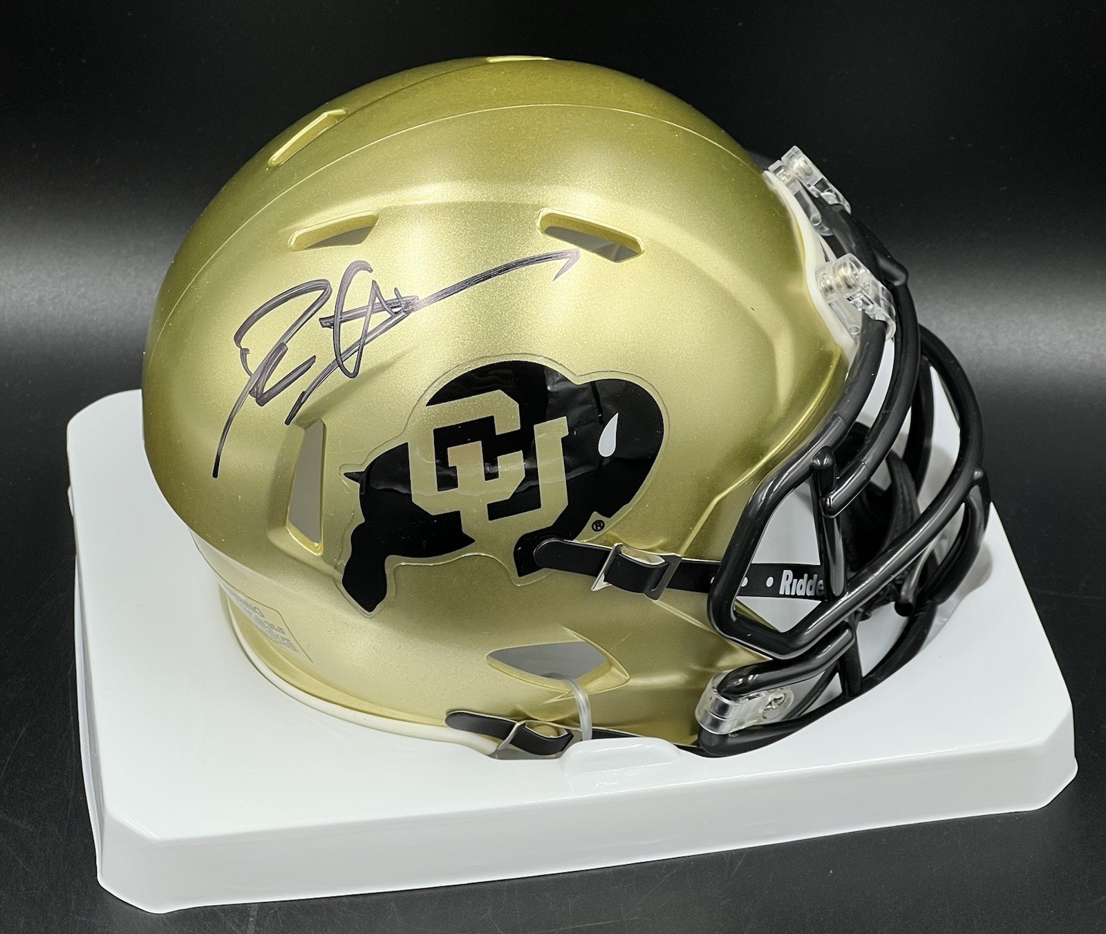 Deion Sanders Autographed Signed Colorado Buffaloes CU Mini Helmet Beckett BAS 