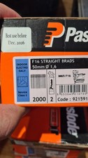 Paslode F16 1.6mm x 50mm Straight Brads and fuel pack