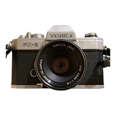 Yashica FX-2 35mm SLR Camera w/50mm Lens Battery Tested Working Light Meter